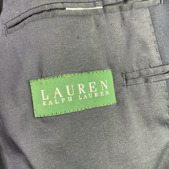 Lauren Ralph Lauren Jacket Men’s 46L Navy Blue Lined Wool Gold Tone Buttons - Picture 7 of 15